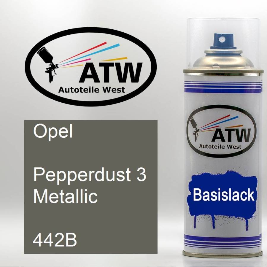 Opel, Pepperdust 3 Metallic, 442B: 400ml Sprühdose, von ATW Autoteile West.